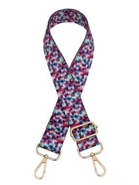 Adjustable Multicolor Bag Strap with Gold Hardware (Mermaid)